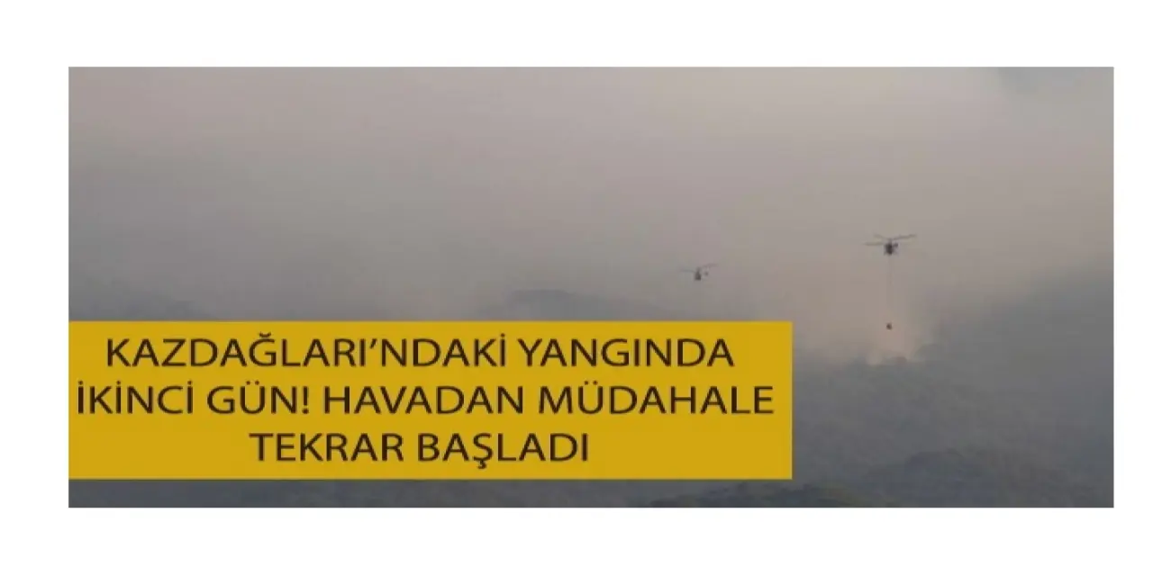 Kazdağları'nda meydana gelen yangın ikinci gününde kontrol altında!