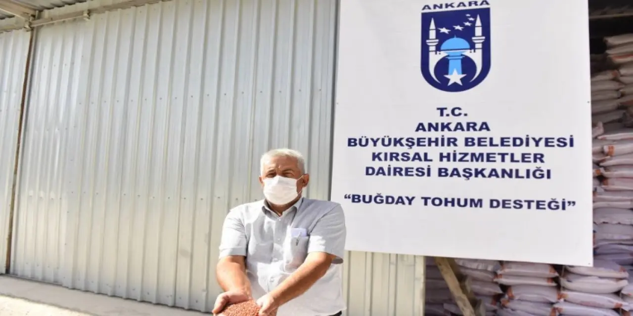 Ankara Büyükşehir Belediyesi'nden Arpa ve Buğday Tohumu